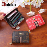 Women Bank Card Holder Little Bee Card Wallet 9 Bits Rfid Blocking Wallet Credit Bussiness Card Holder Large-capacity Coin Purse