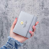 Korean Short MINI Wallet Female Spring New Arrival Pendant Thin Wallet Card Holder Small Fresh Student Buckle Coin Purse
