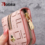 Women Bank Card Holder Little Bee Card Wallet 9 Bits Rfid Blocking Wallet Credit Bussiness Card Holder Large-capacity Coin Purse