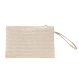 Bohemian Weaving Bag Fashion Ladies Wristlet Clutch Women Daily Money Phone Clutch Solid Straw Woven Coin Beach Wallet Card Bags