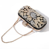 Diamond Wedding Clutch Purse Luxury Women Handbag Design Party Shoulder Bag Flower Hollow Out Pattern Ladies Evening Bag ZD2078