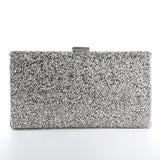 Women Evening Clutch Bag Diamond Sequin Wedding Clutch Purse and Handbag Party Banquet Black Gold Silver Two Chain Shoulder Bag