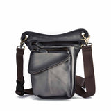 Oil Wax Real Leather Cross-body Bag