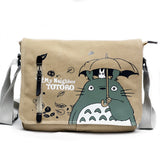 Fashion Anime Cute Totoro Cartoon Canvas Messenger Bag Kawaii Teenager Boys Girls Single Shoulder School Bags Crossbody Handbag