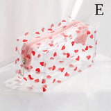 Big Waterproof Transparent Pencil Case PVC Stationery Gift Girls Students Pencil Bag Kawaii Makeup Cosmetic Bag Travel Bags