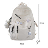 Fashion Big Student Backpack NEW Badge Rucksack Girls School Bag High Capacity Women Backpack Female Cute Leisure Travel Mochila