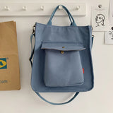 Corduroy Bag for Women Shoulder Bags Shopper Designer Handbags Spring Summer High Quality Student Bookbag Female Canvas Tote Bag