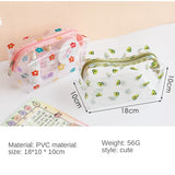 Big Waterproof Transparent Pencil Case PVC Stationery Gift Girls Students Pencil Bag Kawaii Makeup Cosmetic Bag Travel Bags