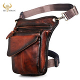 Oil Wax Real Leather Cross-body Bag