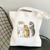 Cat Shark Shopping Bag Bolsa Compra Plegable Jute Bag Bolsa Shopper Bolso Shopping Handbag Bag Tote Reusable Net Ecobag Cabas