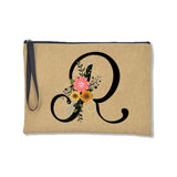 Alphabet Flowers Clutches for Women Handbags Linen Ladies Wristlets Fashion Bag Holder Clutch Envelope Elegant Cosmetic Bags