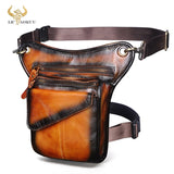 Oil Wax Real Leather Cross-body Bag