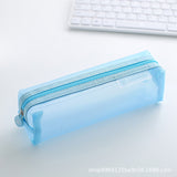 Transparent Stationery Pencil Bag Student Examination Dedicated Nylon Mesh Pen Case Unisex Large Capacity Pouch School Supplies