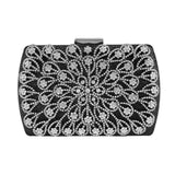 Diamond Wedding Clutch Purse Luxury Women Handbag Design Party Shoulder Bag Flower Hollow Out Pattern Ladies Evening Bag ZD2078