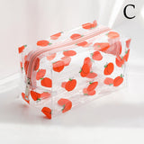 Big Waterproof Transparent Pencil Case PVC Stationery Gift Girls Students Pencil Bag Kawaii Makeup Cosmetic Bag Travel Bags