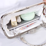 Luxury Pearl Clutch Bags Women Purse Diamond Ladies Hand Bags White Evening Bags for Party Wedding Evening Party Handbag