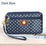 Fashion Women Wallets Small Handbags Canvas Dot Lady Zipper Moneybags Clutch Coin Purse Pocket Wallet Cards Holder Wristlet Bags