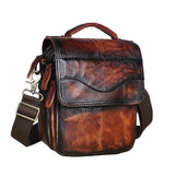 Quality Original Leather Male Casual Shoulder Messenger bag Cowhide Fashion Cross-body Bag 8&quot; Pad Tote Mochila Satchel bag 144