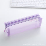 Transparent Stationery Pencil Bag Student Examination Dedicated Nylon Mesh Pen Case Unisex Large Capacity Pouch School Supplies