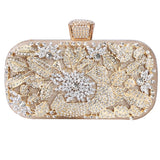 Diamond Evening Clutch Bag For Women Wedding Golden Clutch Purse Chain Shoulder Bag Small Party Handbag With Metal Handle ZD1397