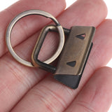 10Pcs Key Fob Hardware 25mm keychain Split Ring For Wrist Wristlets Cotton Tail Clip