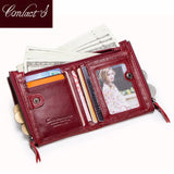 Coin Bag Zipper Wallet Women Genuine Leather Wallets Purse Fashion Short Purse With Credit Card Holder Hasp Design HOT SALE 2022