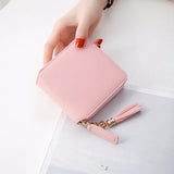 Hot Sale Wallet Short Wallet Pu Women&#39;s Purse Zipper&amp;button Purse Red Small Wallet Coin Pocket Cartera Billetera