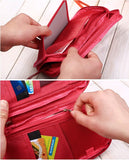 Travel Wallet Big Capacity Passport Cover Documents Card Holder Wristlets Clutch Passport Organiser Case Card packing cubes