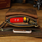 Oil Wax Real Leather Cross-body Bag