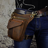 Oil Wax Real Leather Cross-body Bag