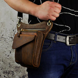 Oil Wax Real Leather Cross-body Bag