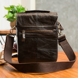 Quality Original Leather Male Casual Shoulder Messenger bag Cowhide Fashion Cross-body Bag 8&quot; Pad Tote Mochila Satchel bag 144