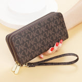 Women Long Wallets Double Zipper Clutches Purse Big Letter Fashion Wristlet Wallet Phone Portfel Damski Card Holder Lady Wallets