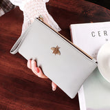 Women Wallets Bee Clutch Good Quality Leather Wholesale Zipper Female Long Wallet Ladies Wristlet Thin Mobile Phone Bag