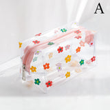 Big Waterproof Transparent Pencil Case PVC Stationery Gift Girls Students Pencil Bag Kawaii Makeup Cosmetic Bag Travel Bags