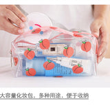 Big Waterproof Transparent Pencil Case PVC Stationery Gift Girls Students Pencil Bag Kawaii Makeup Cosmetic Bag Travel Bags