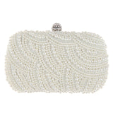 Luxury Pearl Clutch Bags Women Purse Diamond Ladies Hand Bags White Evening Bags for Party Wedding Evening Party Handbag