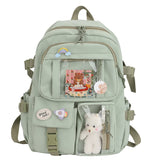 2021Cute Women Backpacks Waterproof Multi-Pocket Nylon School Backpack for Student Female Girls Kawaii Laptop Book Pack Mochilas