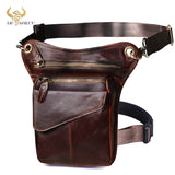 Oil Wax Real Leather Cross-body Bag