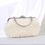 Luxury Pearl Clutch Bags Women Purse Diamond Ladies Hand Bags White Evening Bags for Party Wedding Evening Party Handbag