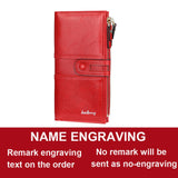 Name Engrave Women Wallets