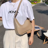 Luxury Crossbody Bags For Women 2021 Leather Lemon Color Shoulder Bag Women Casual Satchels Wide Straps Fashion Bag Handbag