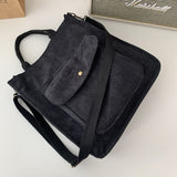 Corduroy Bag for Women Shoulder Bags Shopper Designer Handbags Spring Summer High Quality Student Bookbag Female Canvas Tote Bag