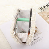 Luxury Pearl Clutch Bags Women Purse Diamond Ladies Hand Bags White Evening Bags for Party Wedding Evening Party Handbag