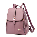 Winter 2021 New Women Leather Backpacks Fashion Shoulder Bags Female Backpack Ladies Travel Backpack School Bags For Girls