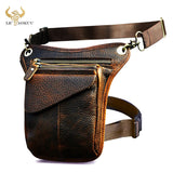 Oil Wax Real Leather Cross-body Bag