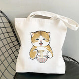 Cat Shark Shopping Bag Bolsa Compra Plegable Jute Bag Bolsa Shopper Bolso Shopping Handbag Bag Tote Reusable Net Ecobag Cabas