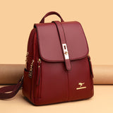 Winter 2021 New Women Leather Backpacks Fashion Shoulder Bags Female Backpack Ladies Travel Backpack School Bags For Girls