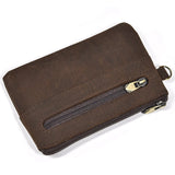 Men's Genuine Leather Zipper Coin Wallet Wowen natural Leather Mini Short Purse Card Holder Change Purse For Man Clutch Wallets