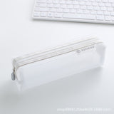 Transparent Stationery Pencil Bag Student Examination Dedicated Nylon Mesh Pen Case Unisex Large Capacity Pouch School Supplies